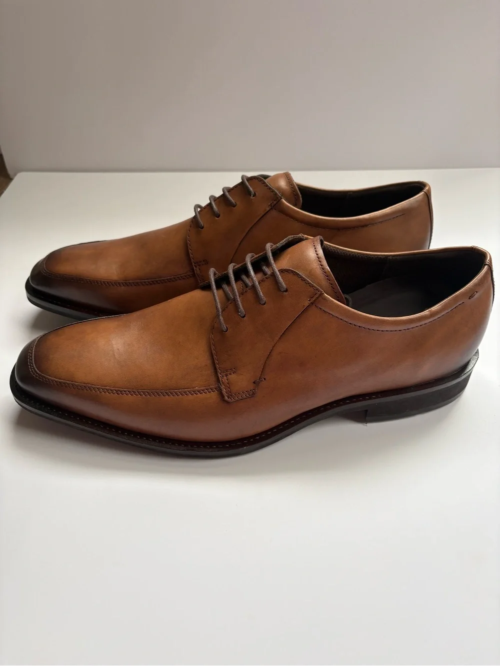 Ecco Men's Calcan Apron Toe Tie Shoes SZ 10 $70